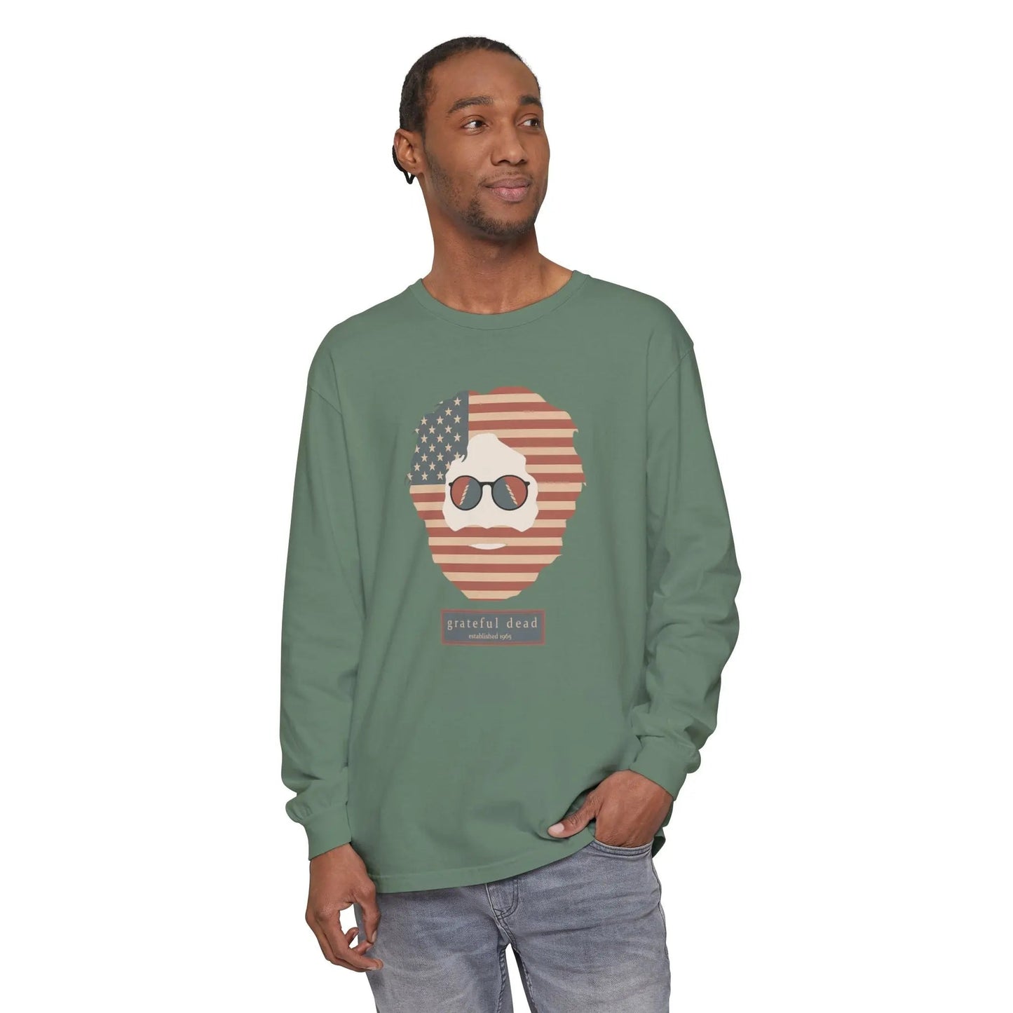 Stars & Stripes Jerry Vineyard Collection Garment-Dyed Long Sleeve T-Shirt