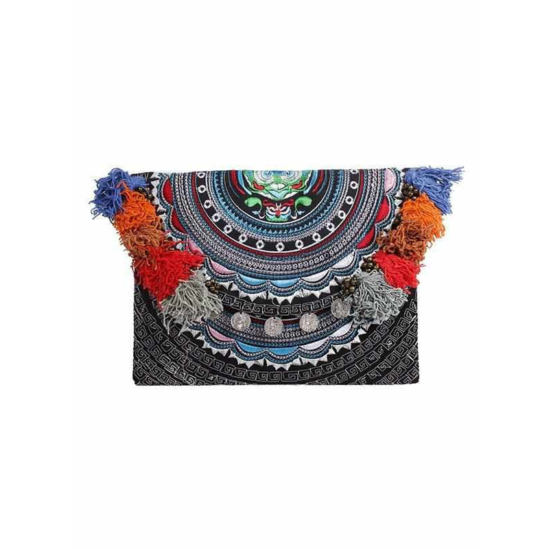 Embroidered Multi Tassel Clutch Bag iPad Case – Thailand