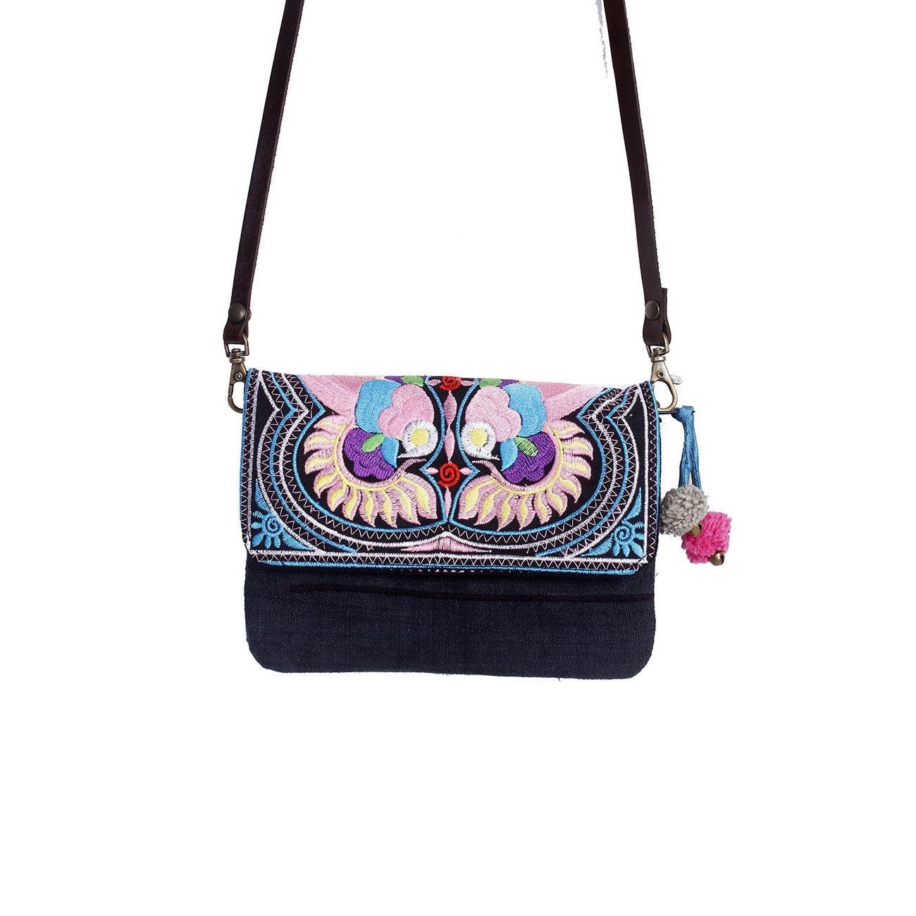 Fernanda Embroidered Convertible Crossbody | Clutch Bag - Thailand