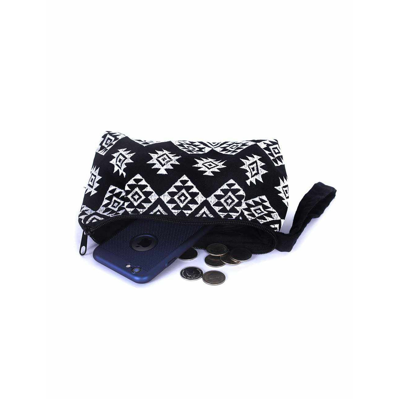 Tahj Embroidered Artisan Wristlet Pouch - Thailand