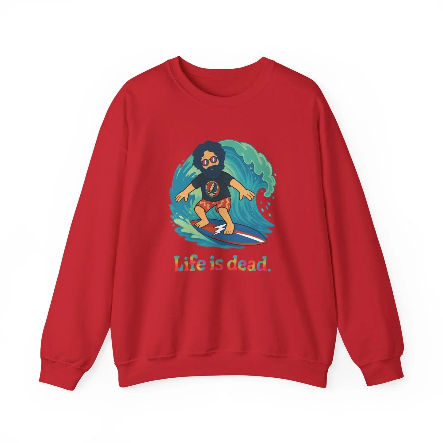 Surfing Jerry Life is DeadCrewneck