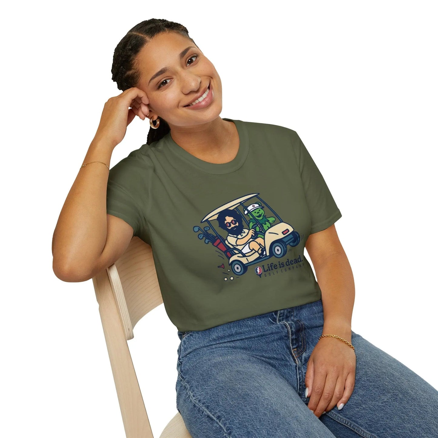 Joy Ridin' Jerry and The Bear - Life is DeadGolf Company T-Shirt