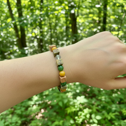 Stone & Agate Beaded Elastic Bracelet MIO66370 - CS