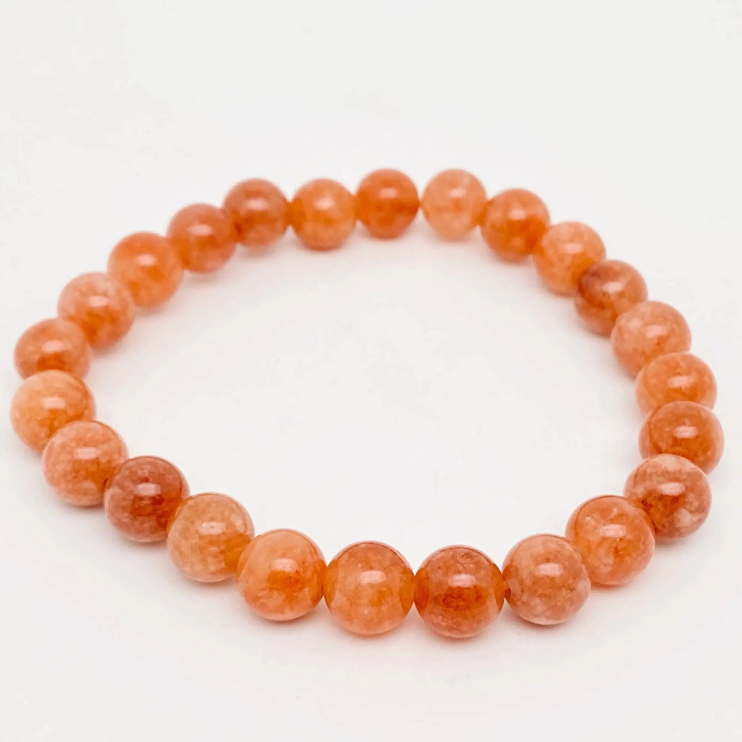8MM Elastic Natural Stone Bracelets - CS: Imitation sunstone