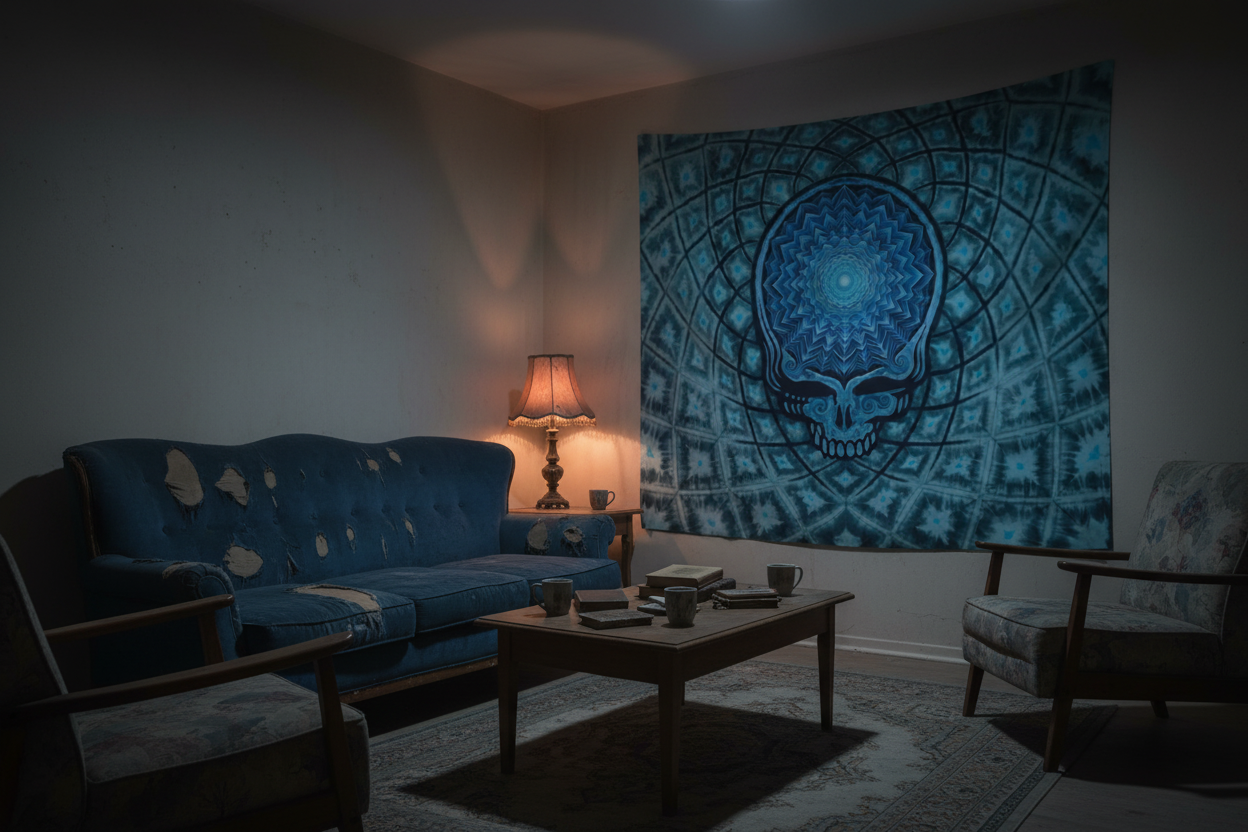 Steal Your Blue Mind Mandala Tapestry