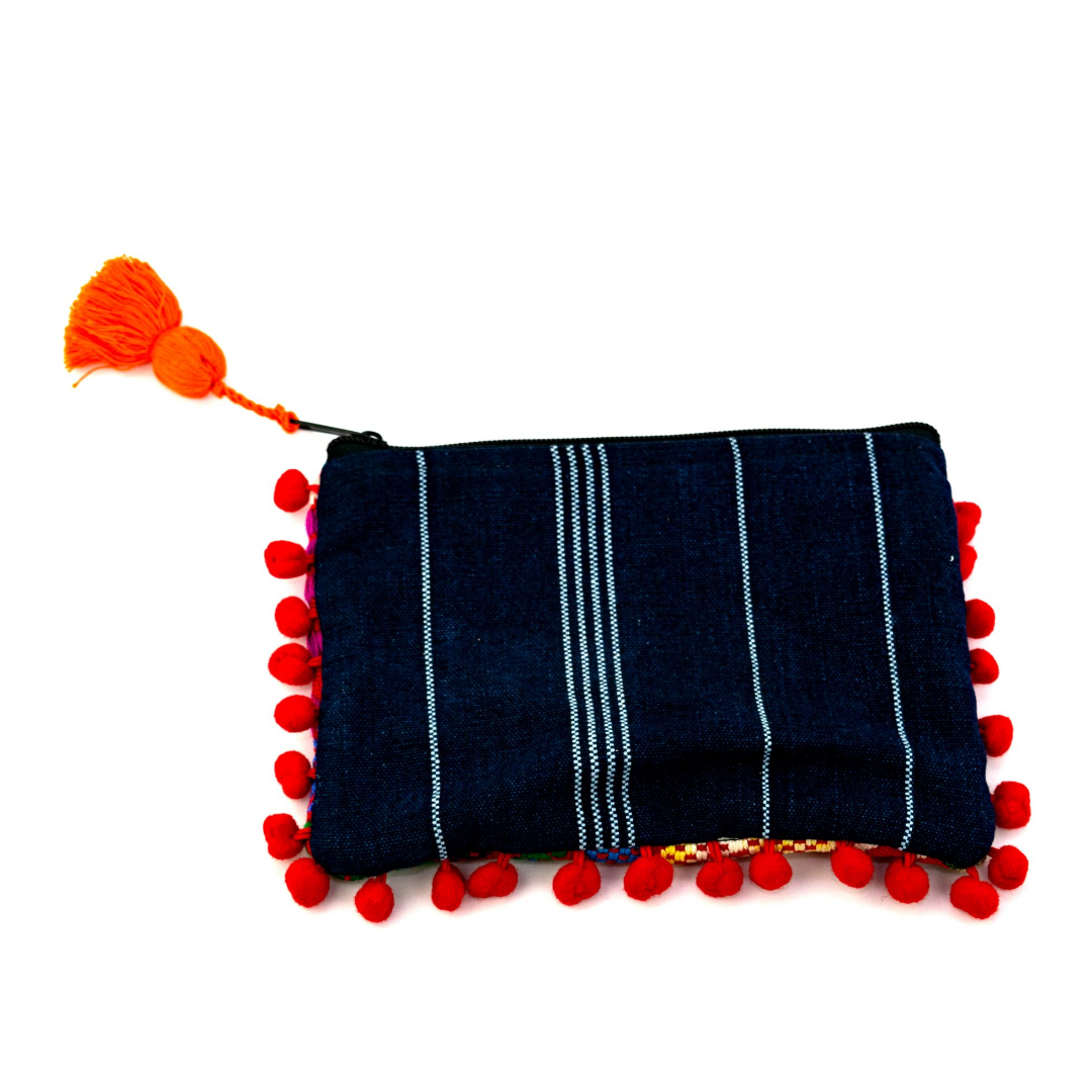 Pom Pom Maya Bag Up-cycled Huipil (One-of-a-kind) - Guatemala
