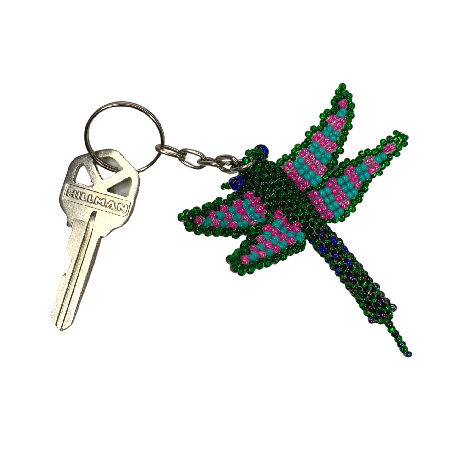 Dragonfly Seed Bead Keychain  - Guatemala