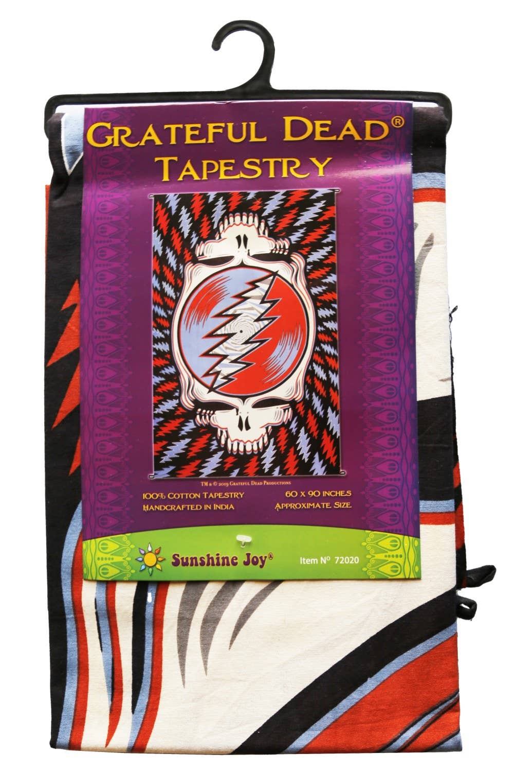 3D Grateful Dead Tapestry Spin Your Face Tapestries Packaged: 60x90 inches