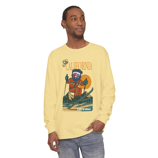 Ski California - Life is DeadMountain Collection Garment-Dyed Long Sleeve T-Shirt