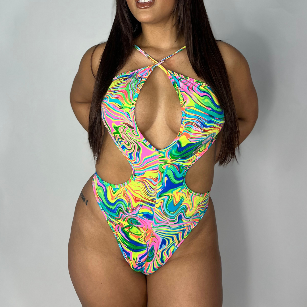 Trippin' Balls Crossed Body Suit