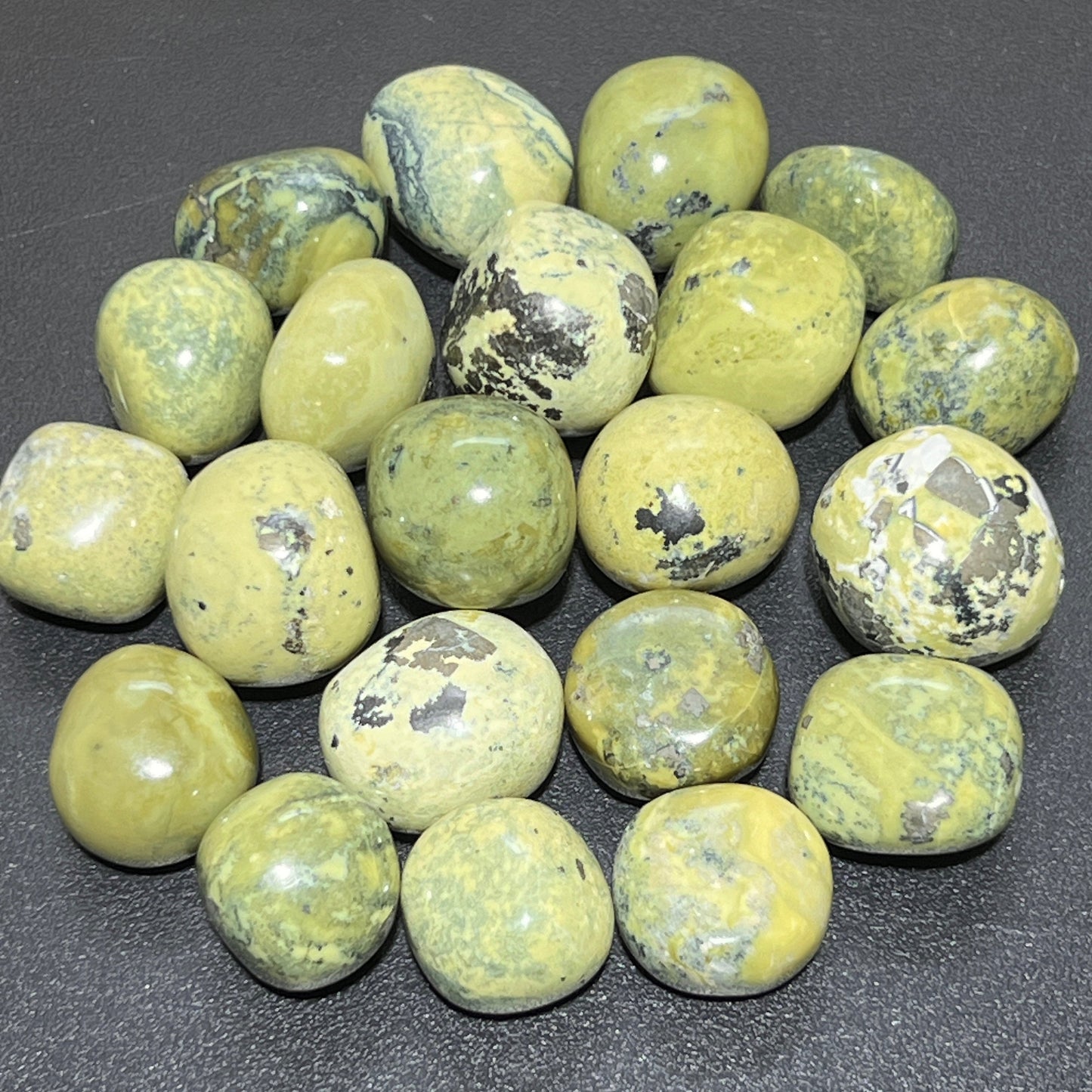 Green Serpentine Tumbled Stones (By The Piece or Pound)