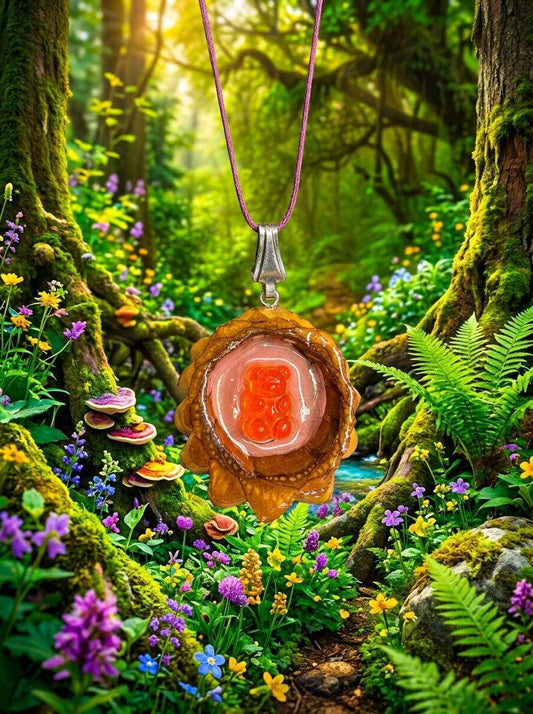 Gummy Bear Pinecone Pendant | Handmade PNW Jewelry | #76