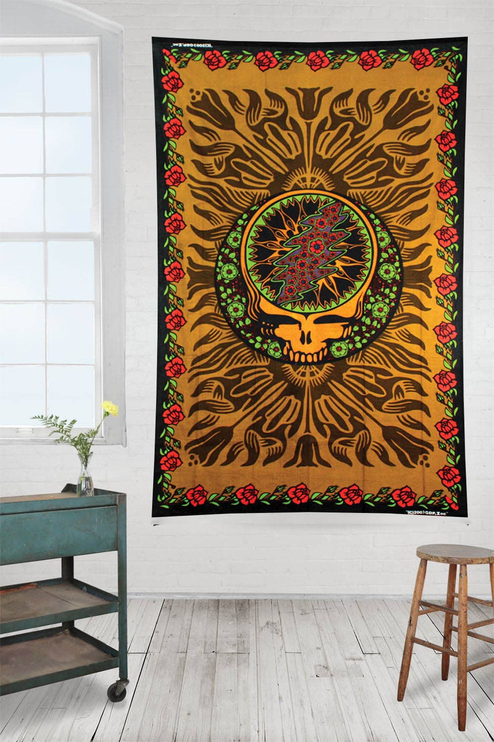 Grateful Dead SYF & Roses Tapestry Hippie Tapestries Dorm: 60x90 Inches