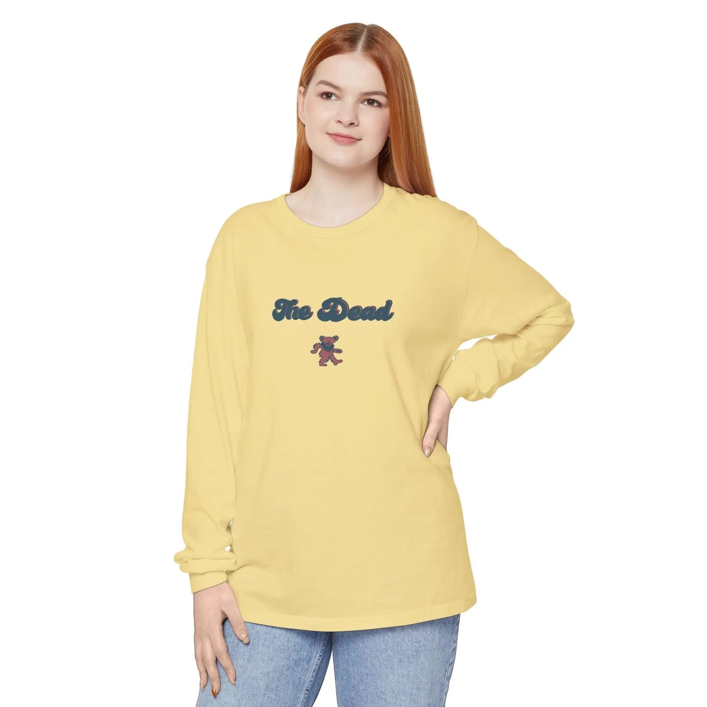 The Dead Dancing Bear Garment-Dyed Long Sleeve T-Shirt