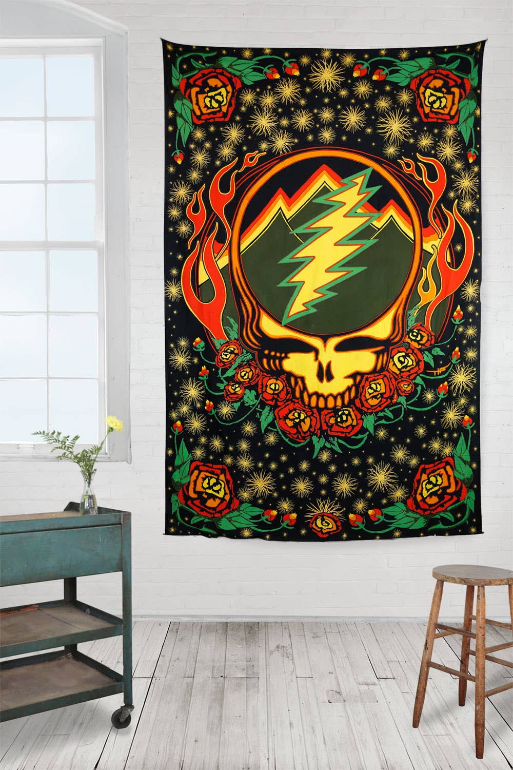 3D Grateful Dead Scarlet Fire Tapestry 2 Sizes: 30x45