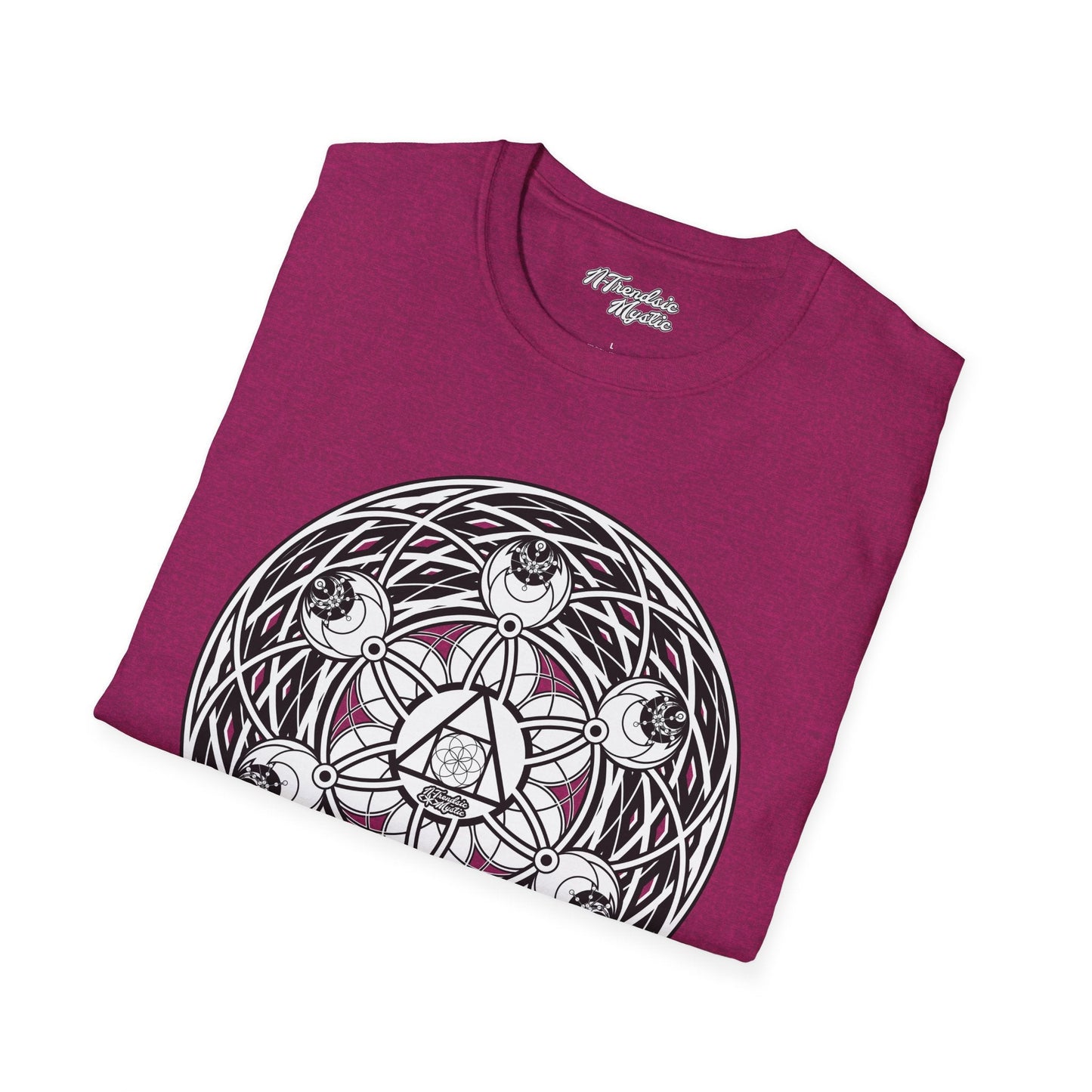 Mystic Cipher Tee – Hermetic Sacred Geometry Shirt | Boho Festival Wear | Spiritual Graphic for Him Her