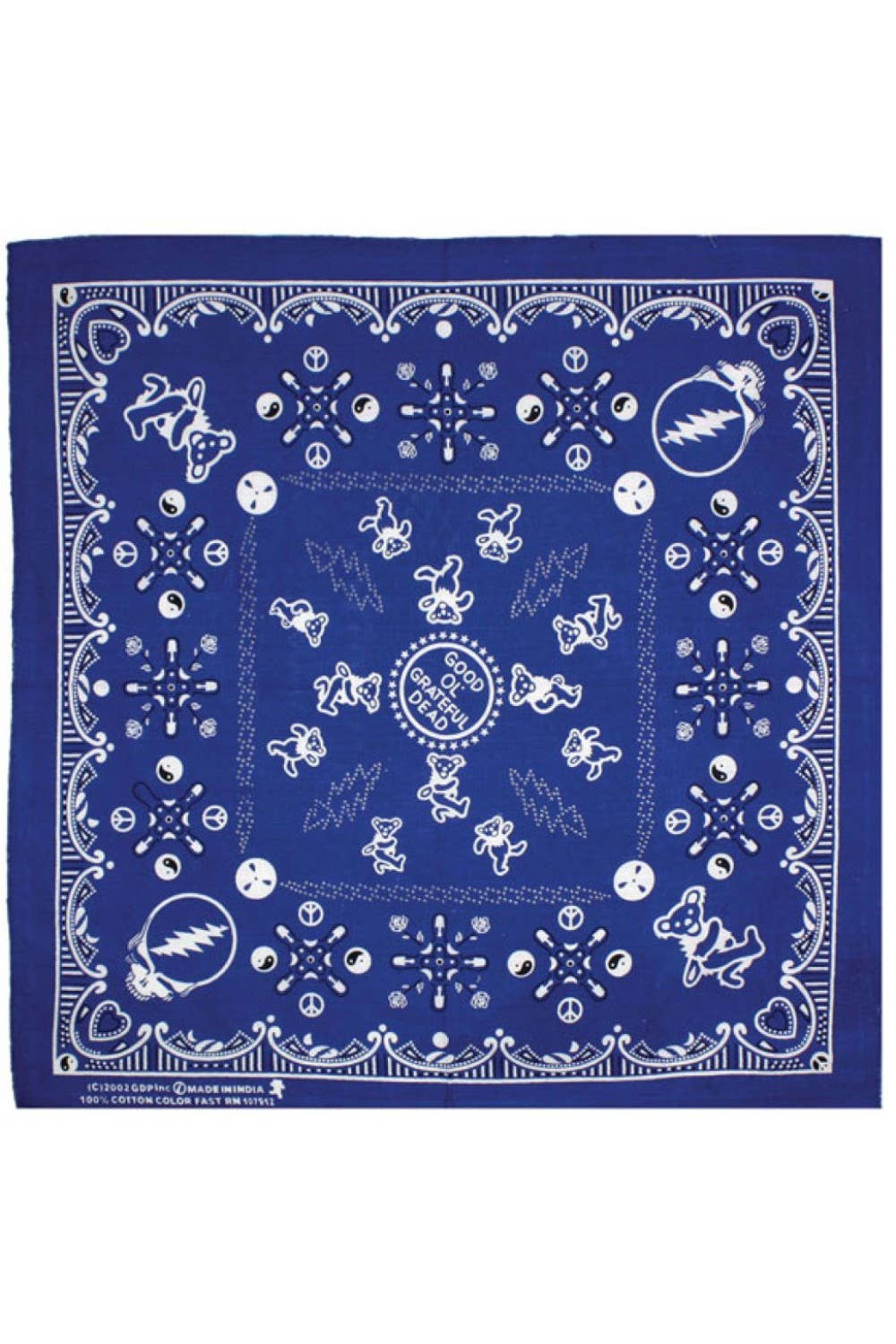 Good Ol' Grateful Dead Bandana Blue 22x22