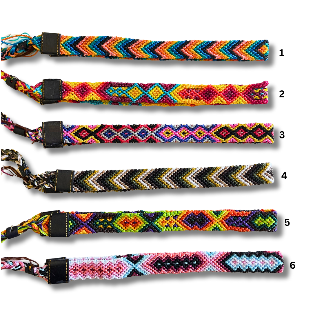 Woven Friendship Adjustable Hat Band Macrame - Mexico