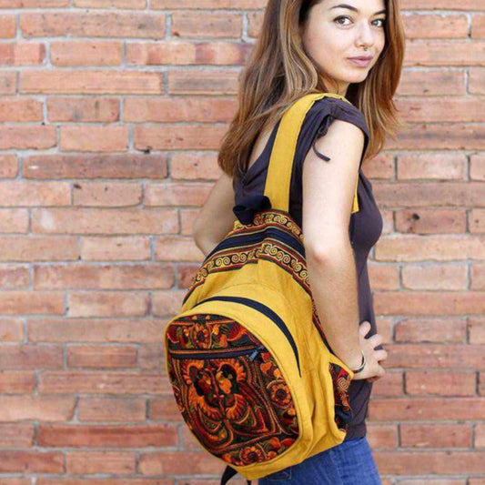 Tribal Bird Embroidered Hmong Backpack- Thailand