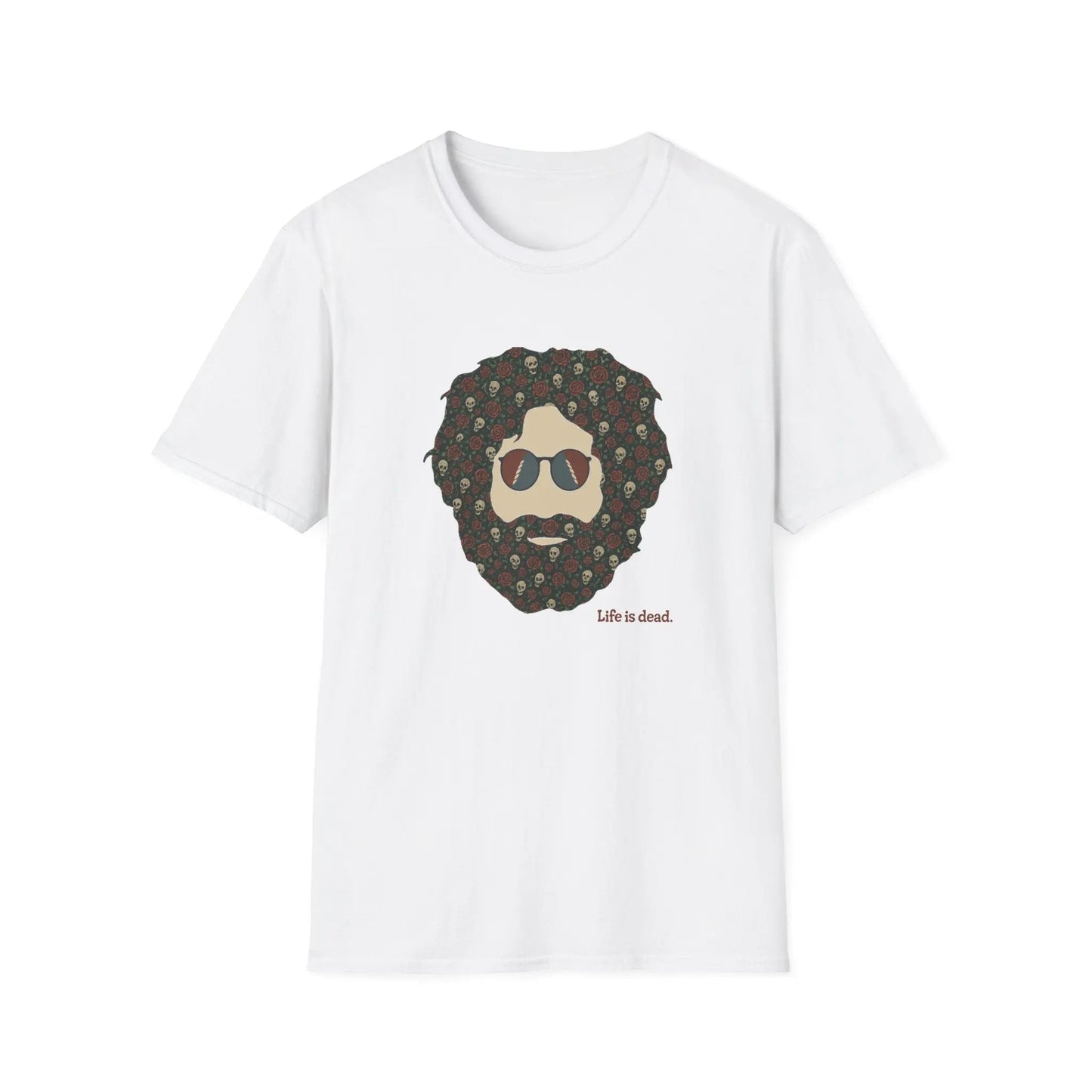 Skull & Roses Jerry Life is Dead T-Shirt