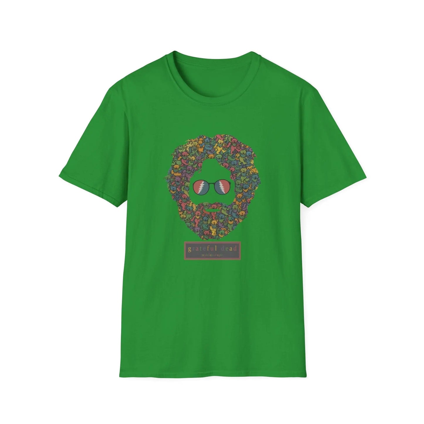 Jerry Garcia Dancing Bears Face - Vineyard Collection T-Shirt