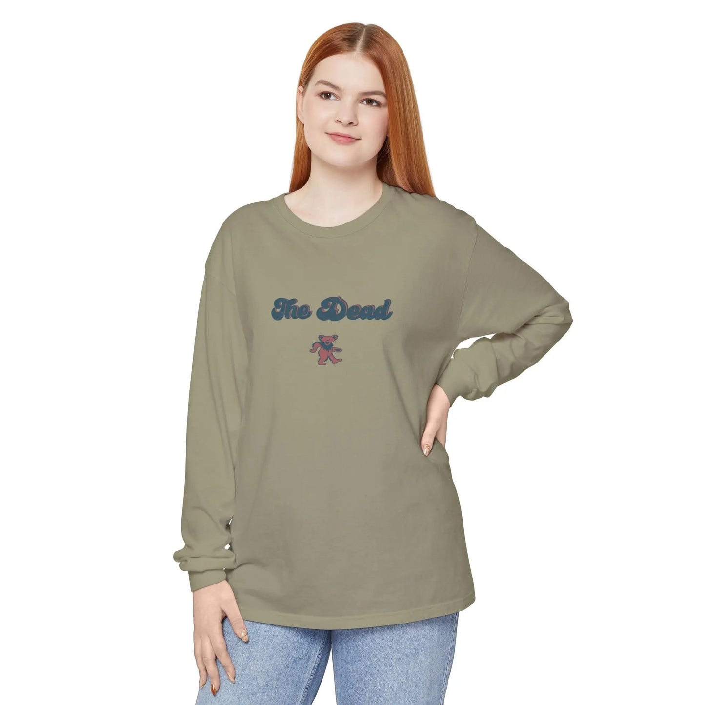 The Dead Dancing Bear Garment-Dyed Long Sleeve T-Shirt