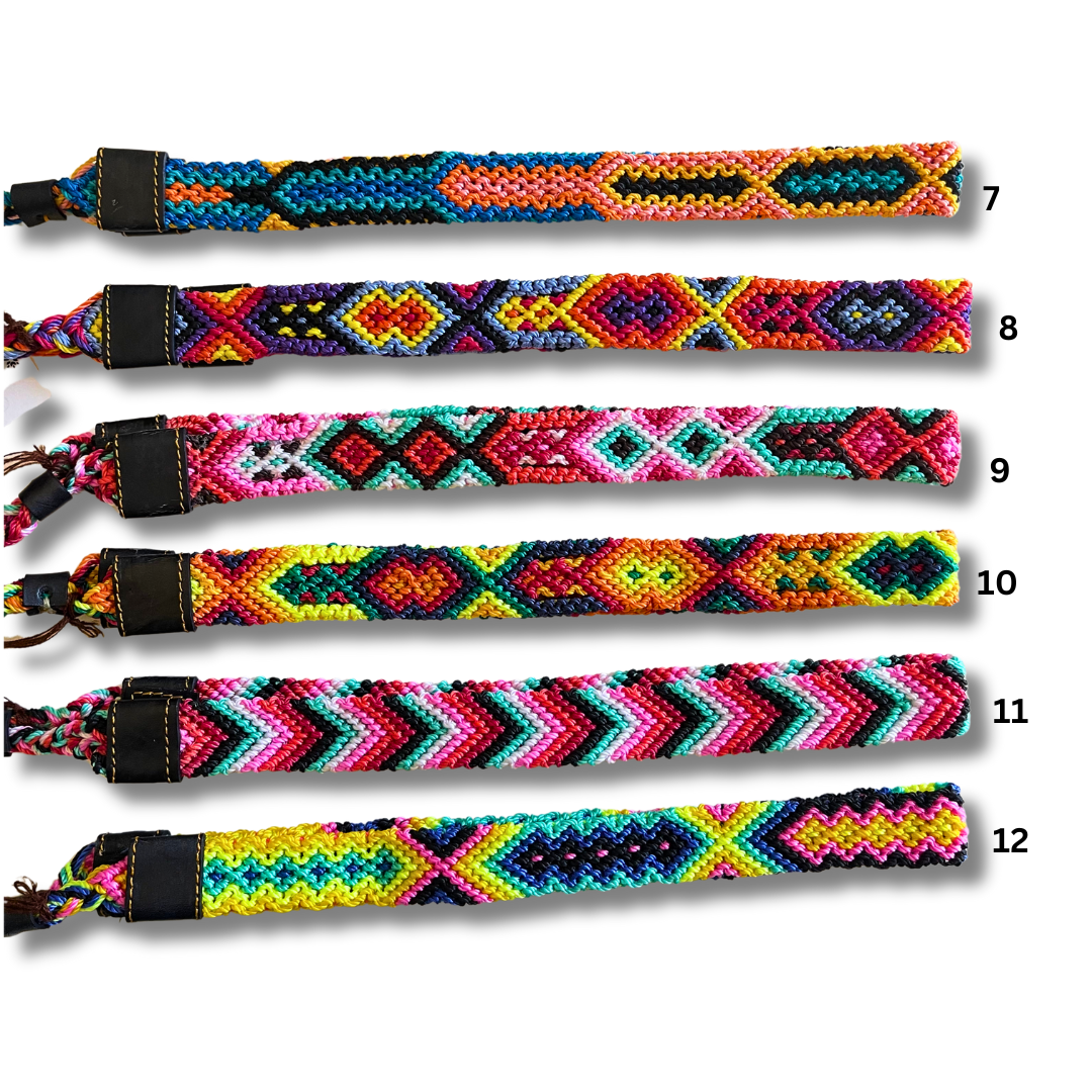 Woven Friendship Adjustable Hat Band Macrame - Mexico