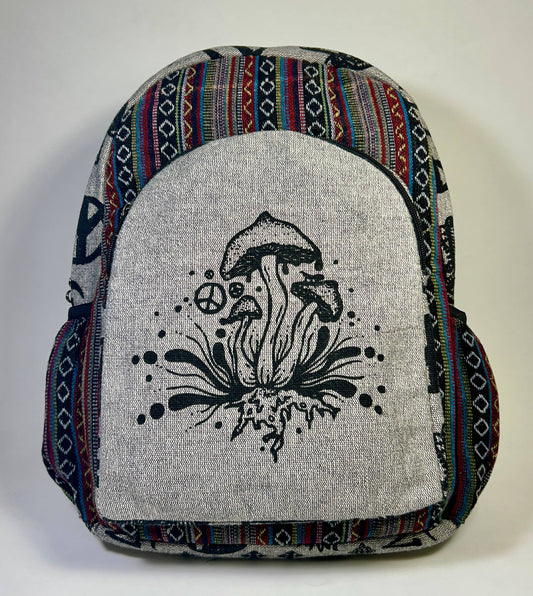 Large Mushroom Hemp Backpack