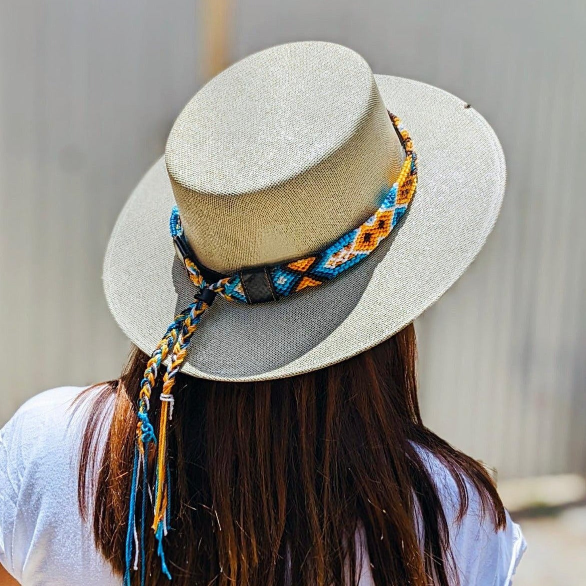 Woven Friendship Adjustable Hat Band Macrame - Mexico