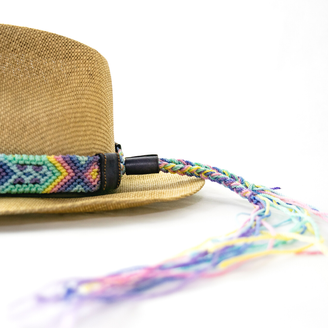 Woven Friendship Adjustable Hat Band Macrame - Mexico
