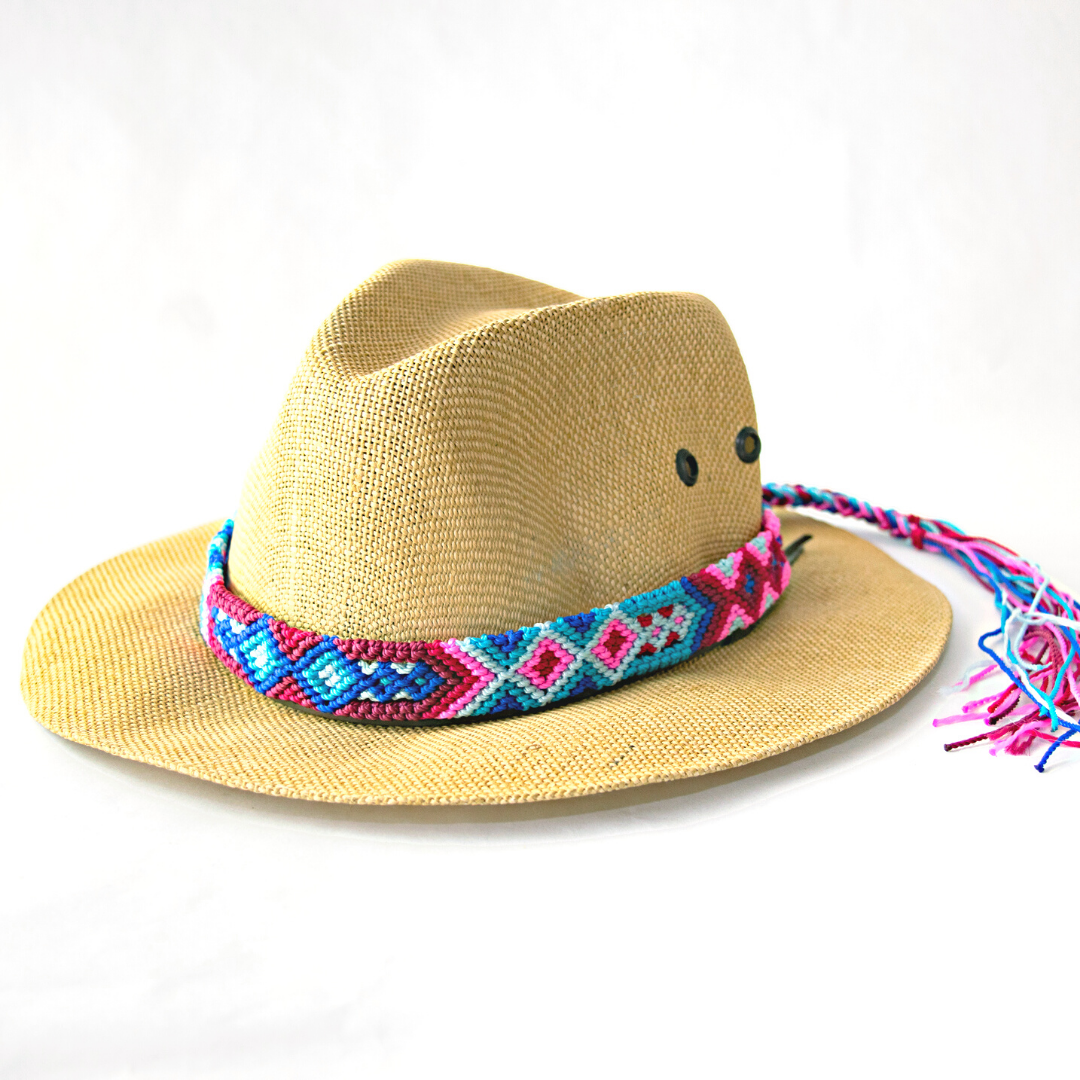 Woven Friendship Adjustable Hat Band Macrame - Mexico