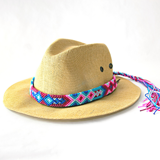 Woven Friendship Adjustable Hat Band Macrame - Mexico