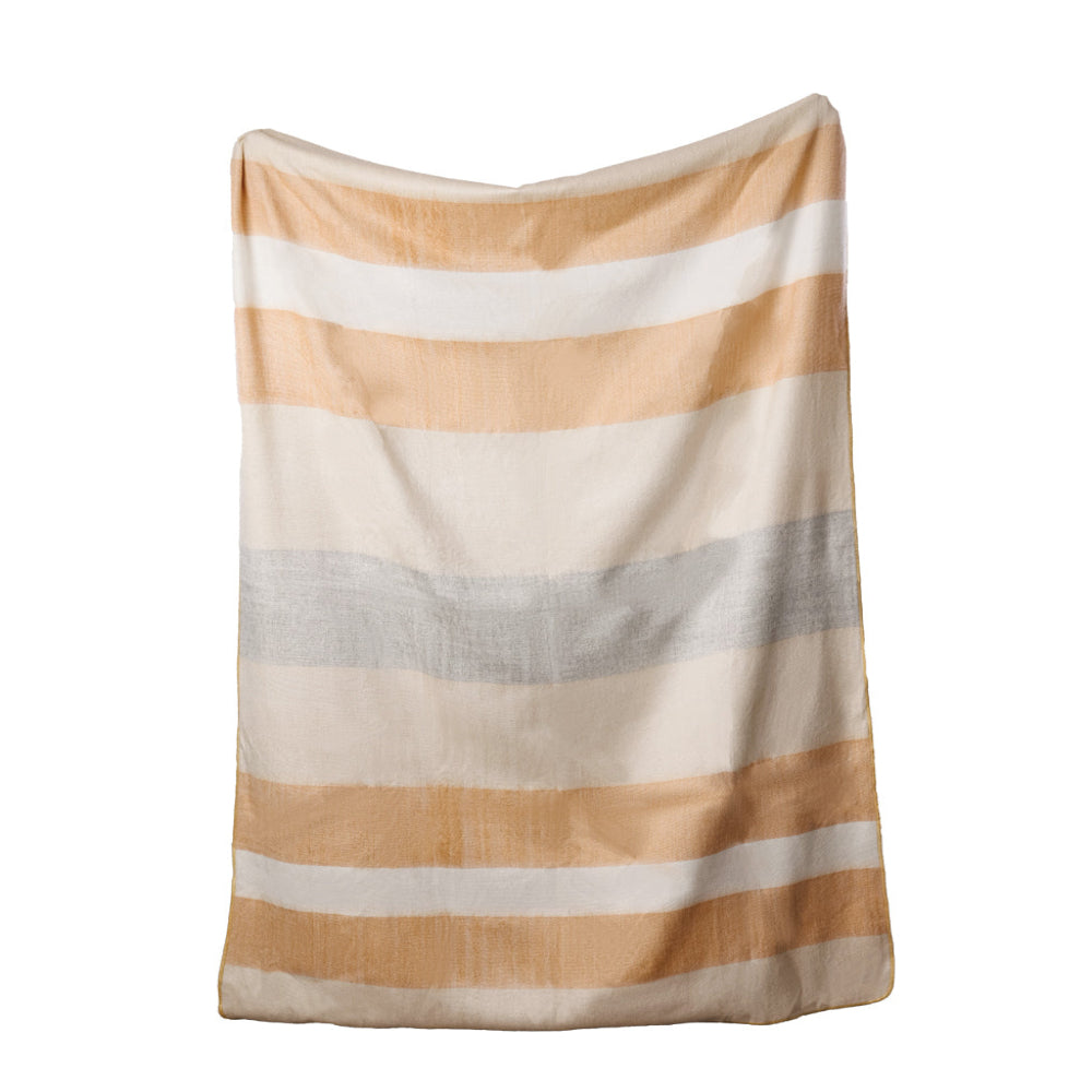 Handwoven Alpaca Throw Blanket From Ecuador -  Apricot Mist - Kallpa Collection