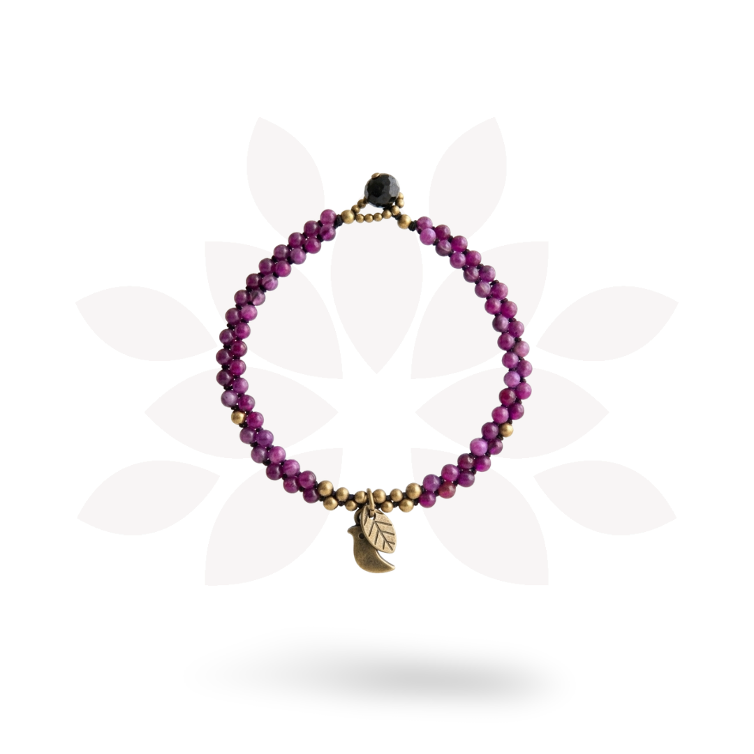 Dove & Leaf Beaded Bracelet - Thailand