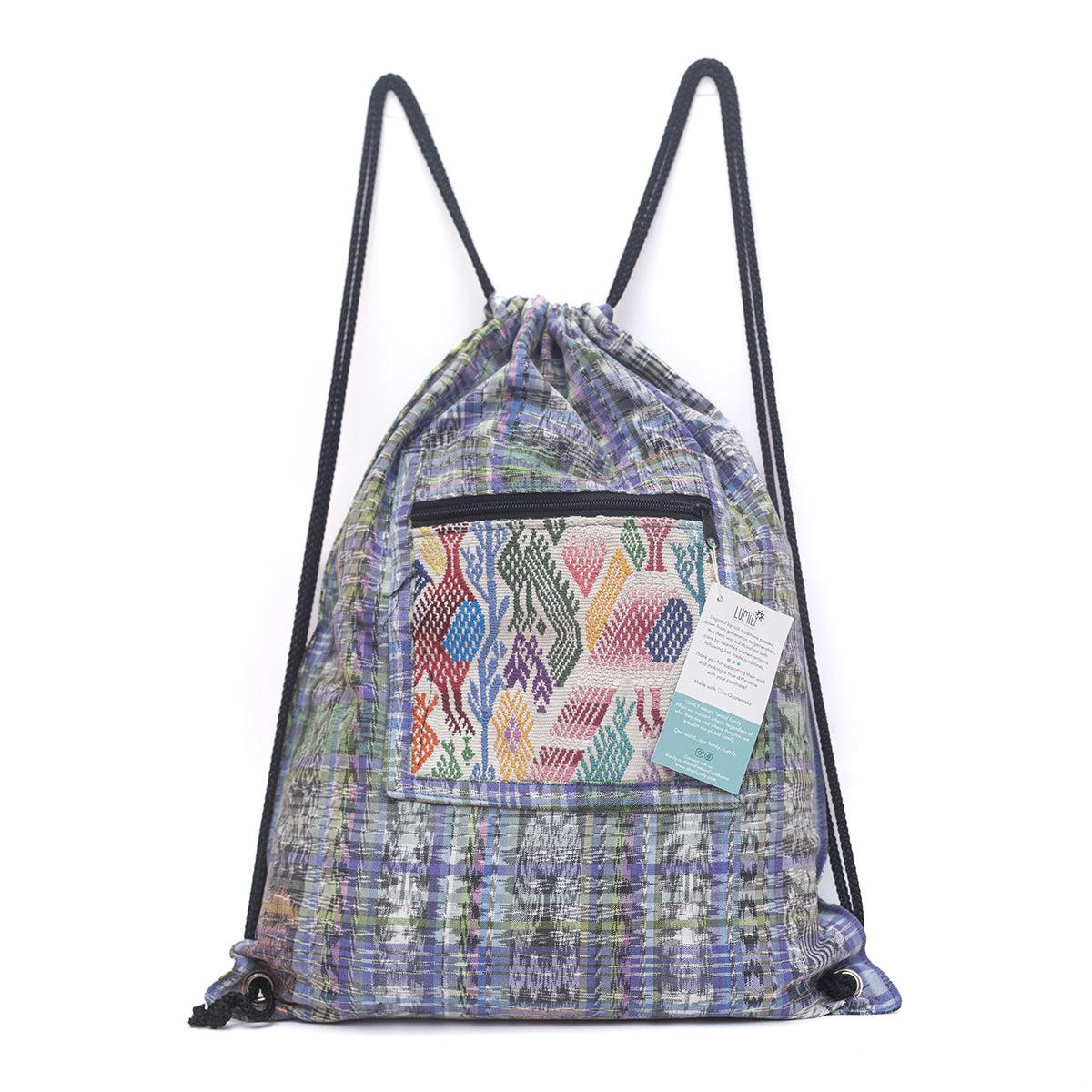 Salsa Upcycled Corte Backpack - Unique Guatemalan Handicraft