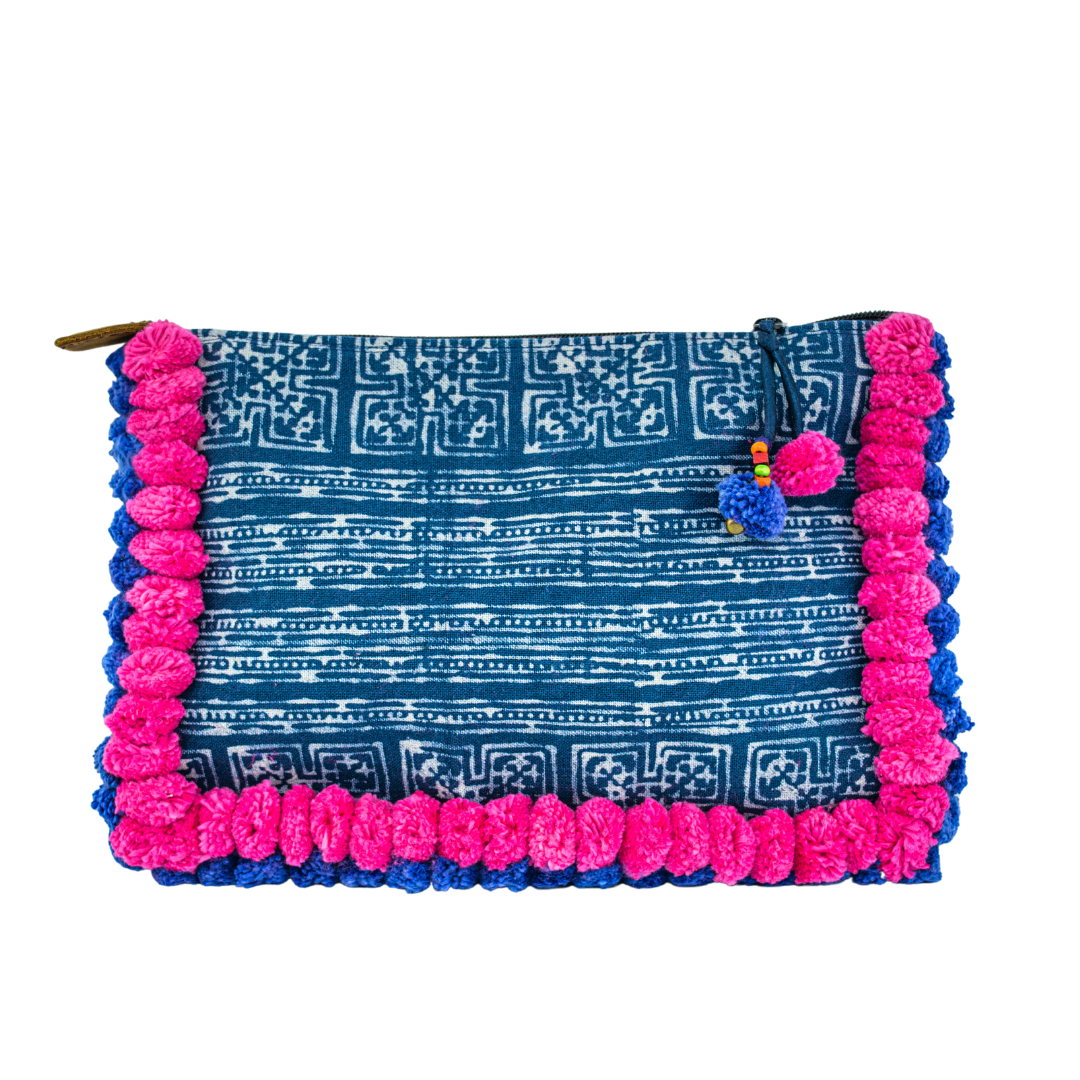 Oasis Batik PomPom iPad Clutch - Thailand
