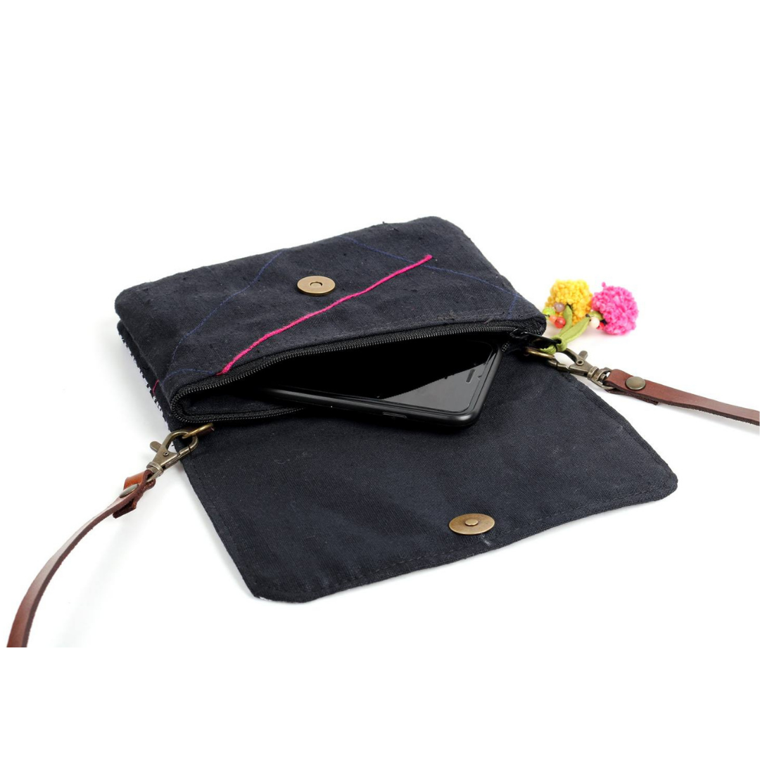 Fernanda Embroidered Convertible Crossbody | Clutch Bag - Thailand