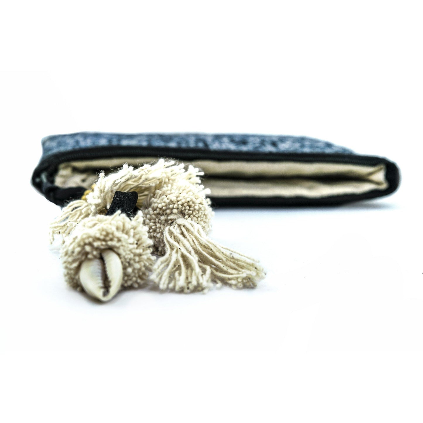 Oasis Stamped Batik Coin Pouch with Tassel - Thailand