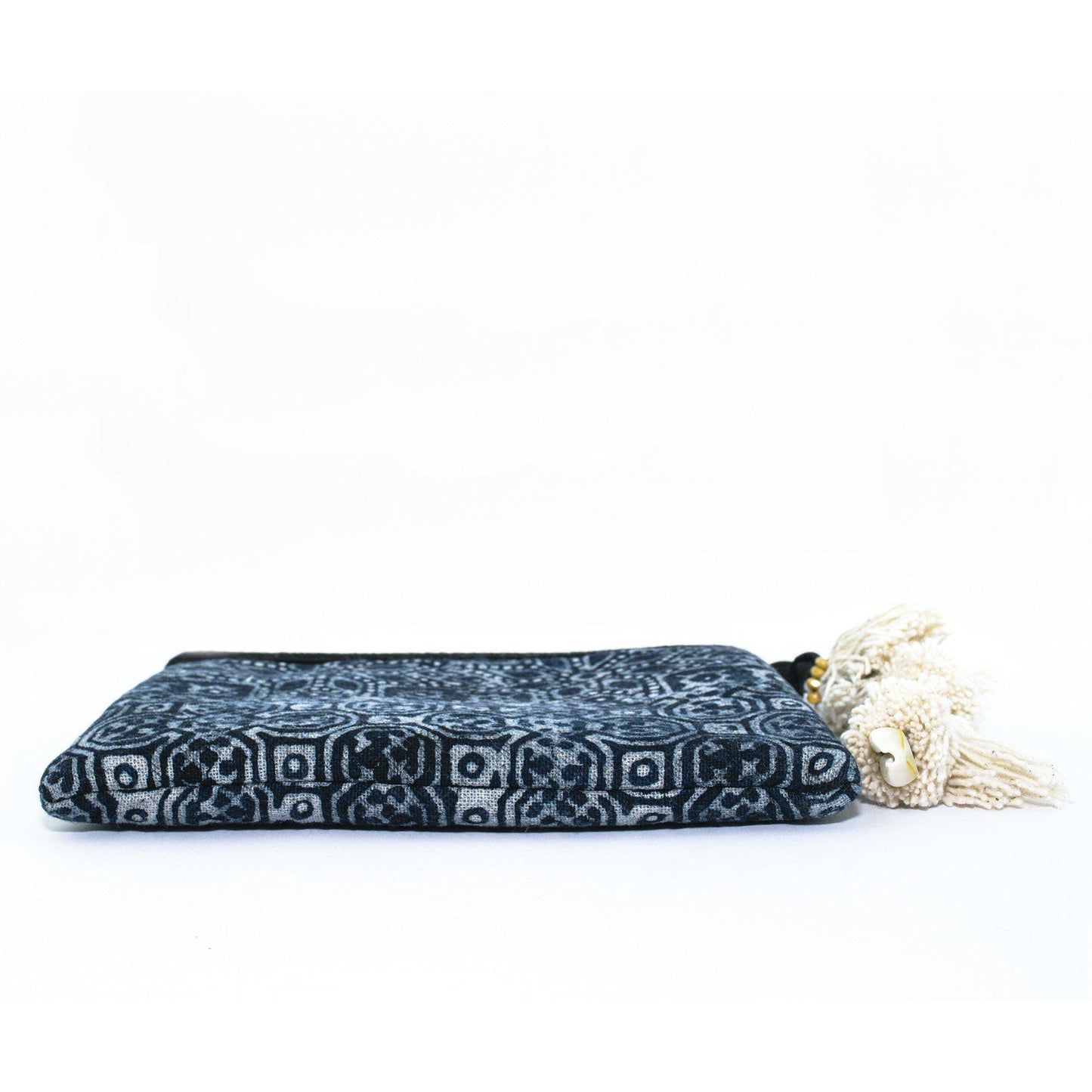 Oasis Stamped Batik Coin Pouch with Tassel - Thailand