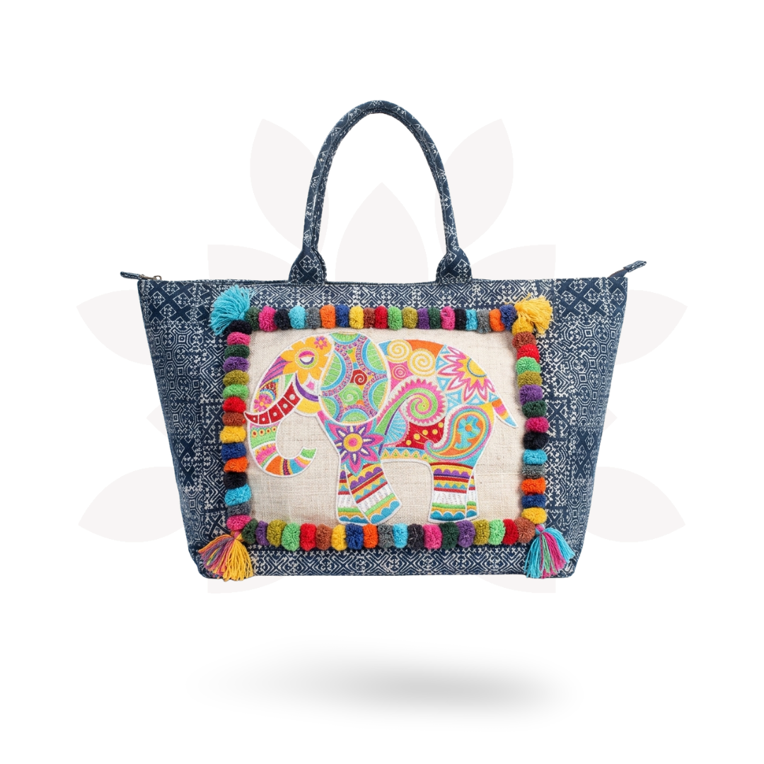 Oasis Batik Elephant Tote Bag - Thailand