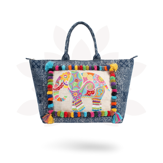 Oasis Batik Elephant Tote Bag - Thailand