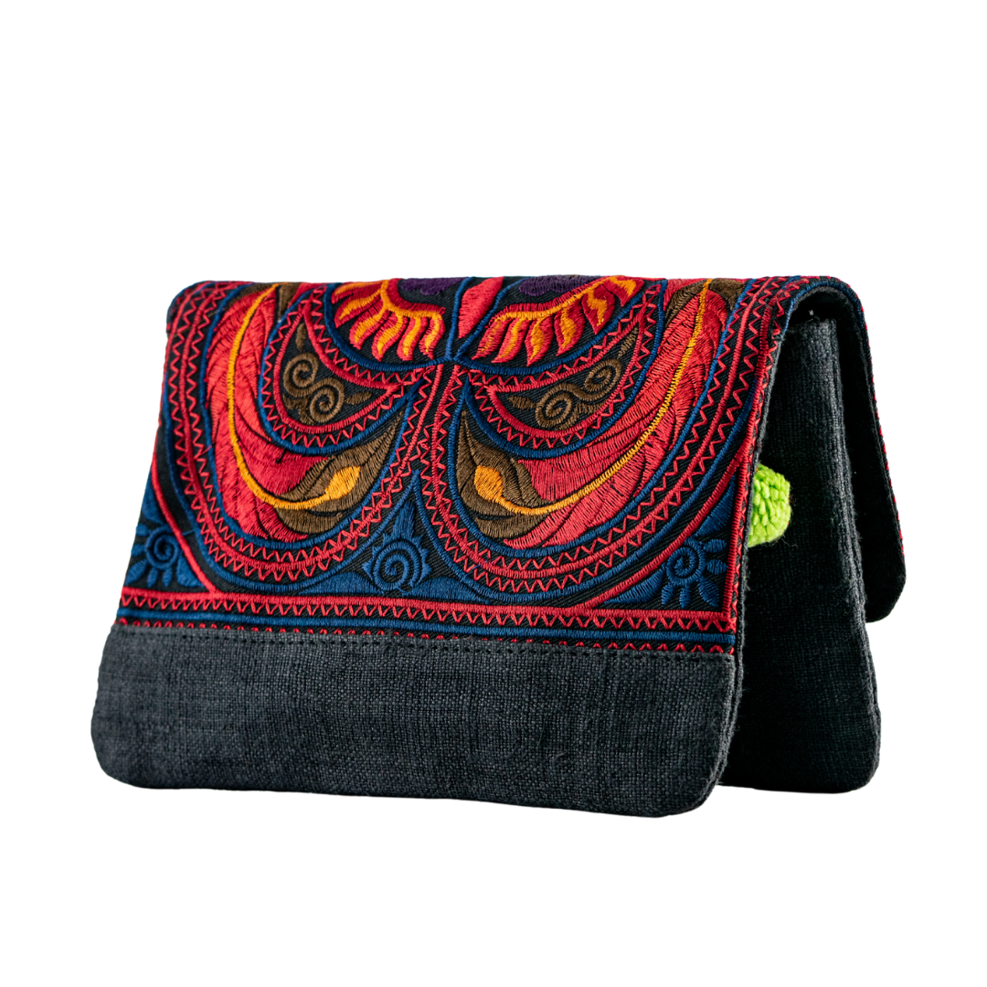 Fernanda Embroidered Convertible Crossbody | Clutch Bag - Thailand