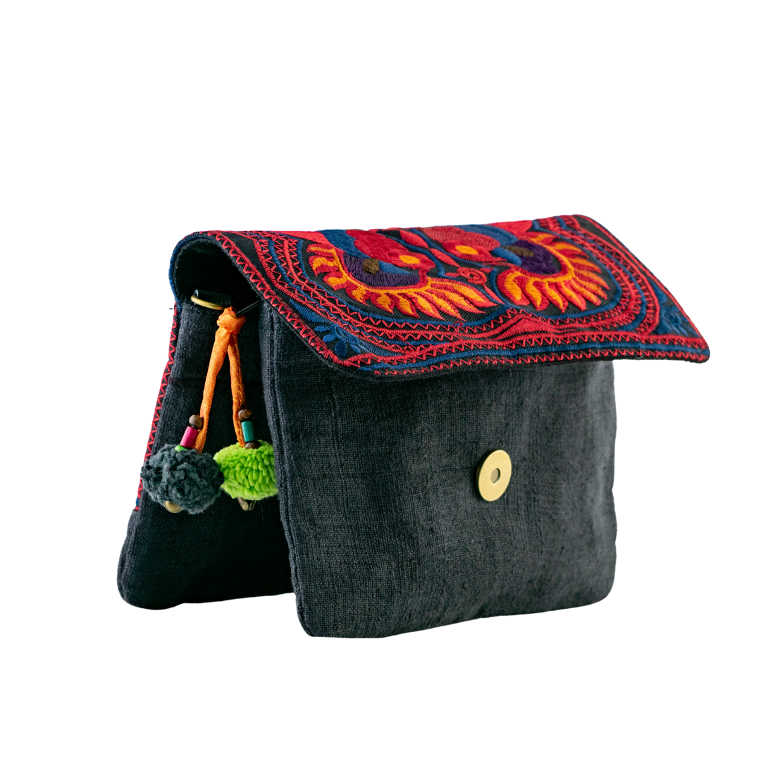 Fernanda Embroidered Convertible Crossbody | Clutch Bag - Thailand