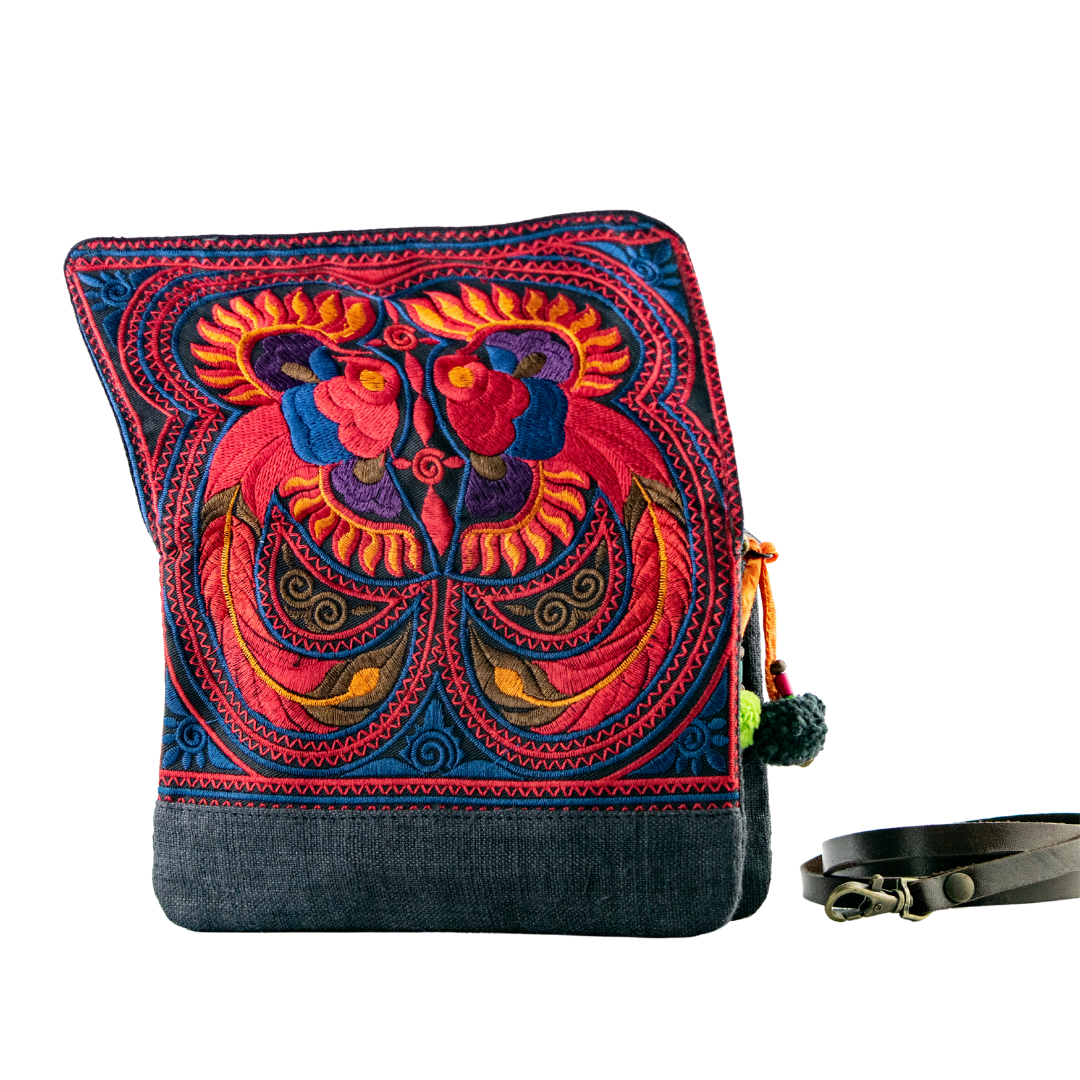 Fernanda Embroidered Convertible Crossbody | Clutch Bag - Thailand