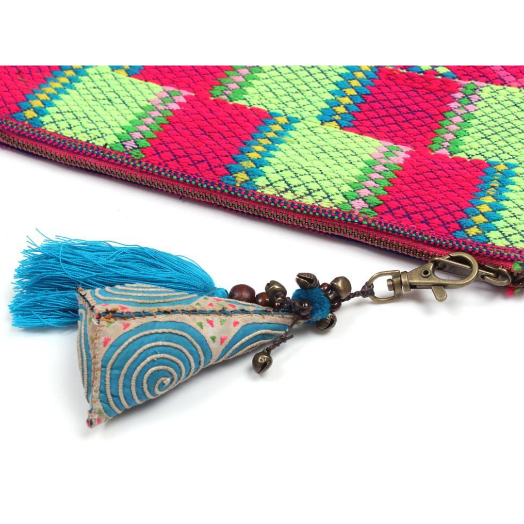 Upcycled Karen Vintage Fabric Clutch Bag - Thailand