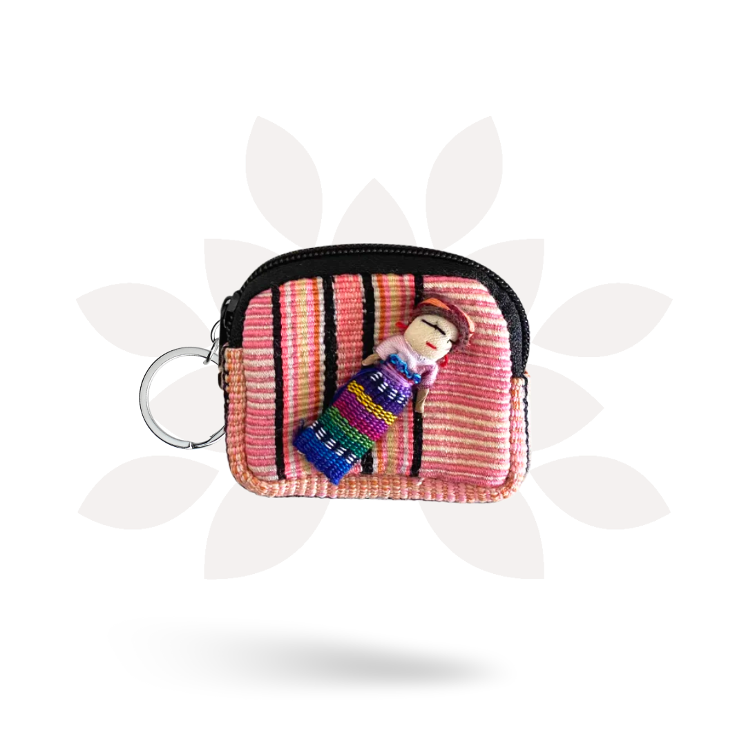 Worry Doll Tiny Bag Keychain | Coin Purse | AirPod Bag - Guatemala