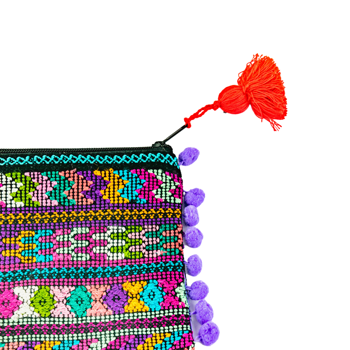 Pom Pom Maya Bag Up-cycled Huipil (One-of-a-kind) - Guatemala