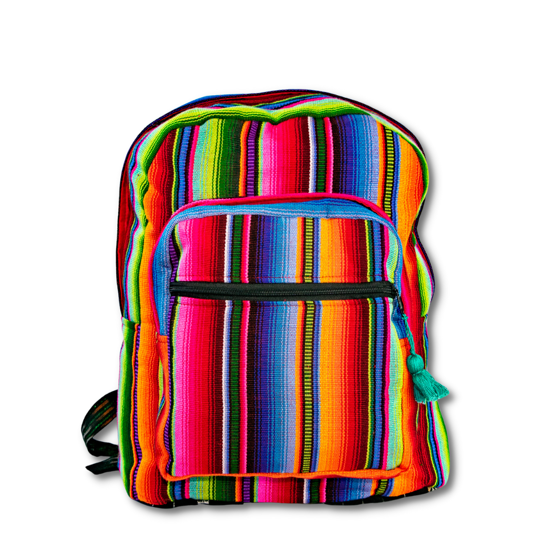 Hacienda Sarape Stripe Multicolor Backpack - Guatemala