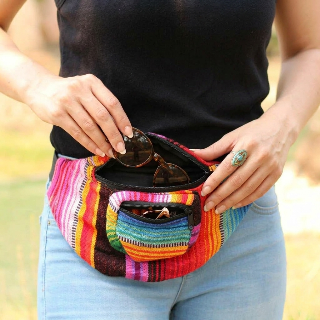 Unisex Fanny Pack | Hip Pack with Sustainable Fabric - Guatemala
