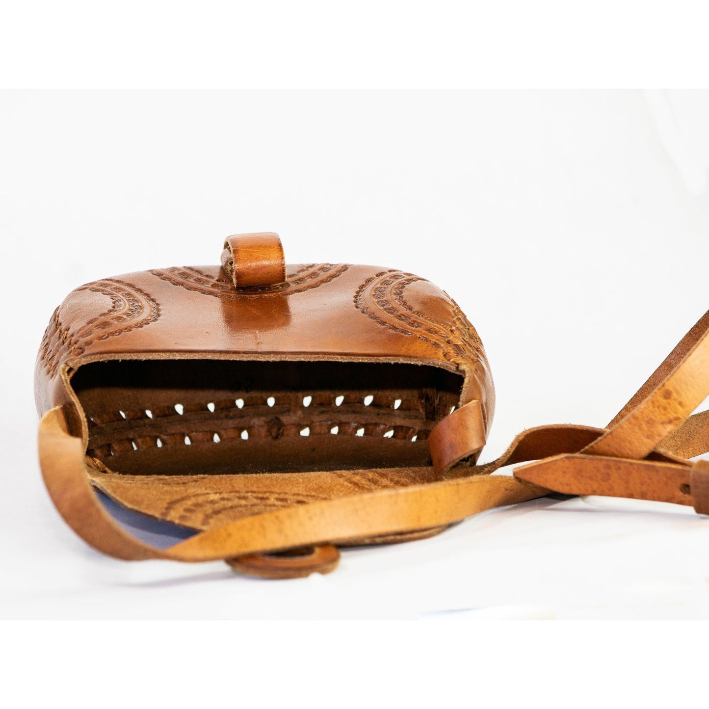 Alicia Leather Crossbody Stamped Purse - Mexico